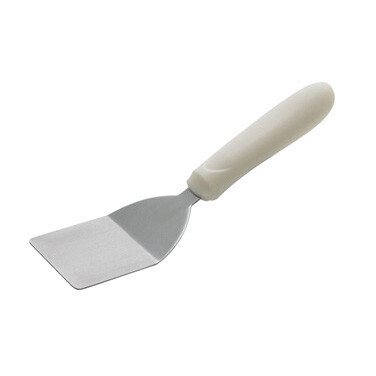 Winco TWP30  Mini Turner Offset, Slip-Resistant White Handle, 2&quot; x 2-1/4&quot; Stainless Steel Blade