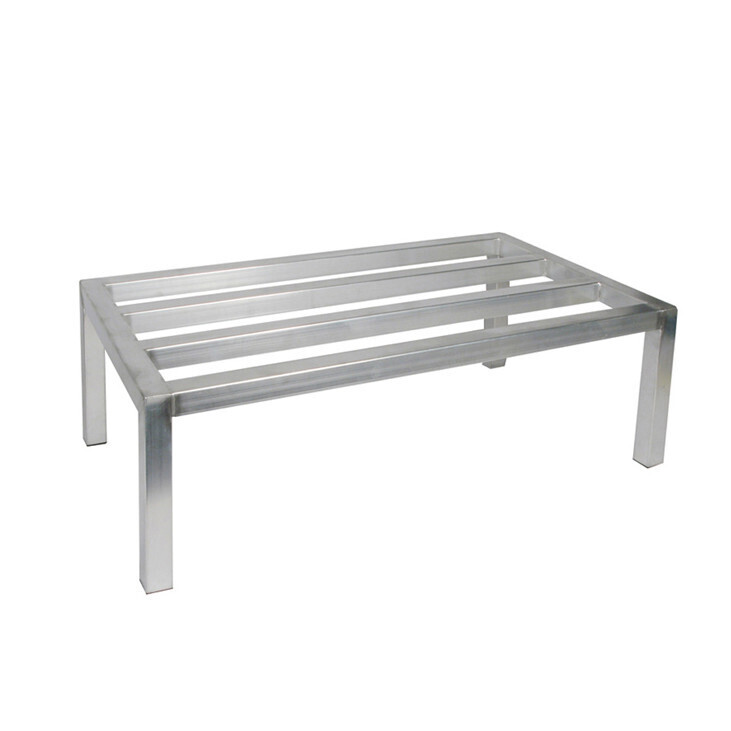 Winco ADRK-2048 Aluminum Dunnage Rack, Tubular, Welded Structure, Holds up to 1500 lbs., 20&quot; x 48&quot; x 12&quot;