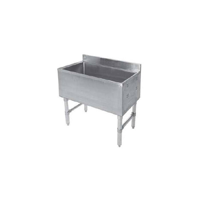 Klinger&#39;s Trading IC-1830-CP Underbar Ice Chest, with cold plate, 30&quot;W X 18&quot;D x 25&quot;H, 18/304 stainless steel construction, 28&quot;W x 15&quot;D x 11&quot;deep bin