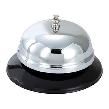 Winco CBEL-1  Call Bell, 3-1/2&quot; dia., round, plastic base, chrome-plated