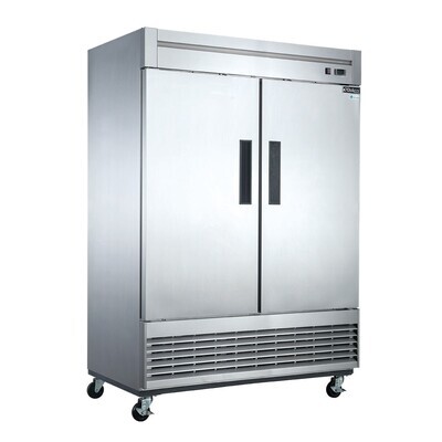 Dukers D55F  Freezer, reach-in, two-section, bottom mount self-contained refrigeration,