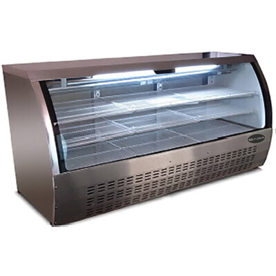Saba Air SCGG-82 Curved Glass Refrigerated Deli Case, 82&quot;