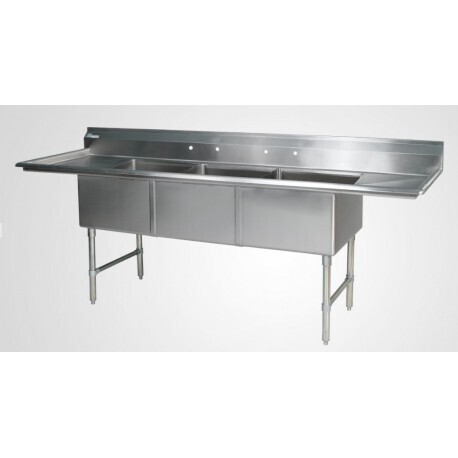 Klinger&#39;s Trading ECS32D24 Economy Sink, Three Compartment