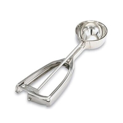 Vollrath 47152 Disher, round bowl, size 12 (2-3/4 oz. capacity), 2-7/16&quot; bowl dia., universal squeeze handle, stainless steel