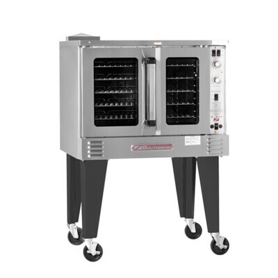 Southbend PCG50S/SD Platinum Convection Oven, gas, single-deck, standard depth, (5) plated racks, 11-position rack glides, porcelain interior