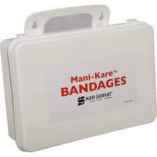 San Jamar MK0909 Mani-Kare Bandages Kit, with Storage Box