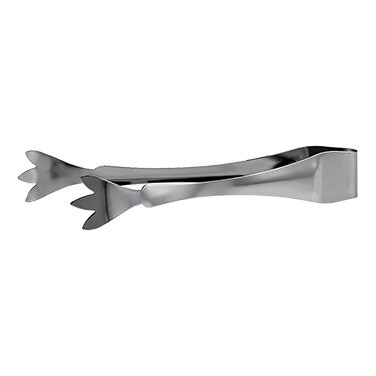 Winco IT-7 Ice Tongs, 7&quot;L, star, three prong, stainless steel, satin finish