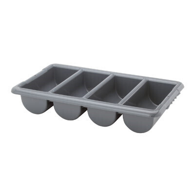 Royal Industries DIN BTC03 Cutlery Bin, 4 Compartment, Gray
