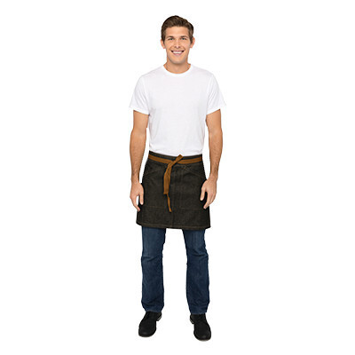 Chef Works AHS01BLK0 Berkeley Bistro Apron, Black Indigo