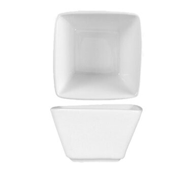 International Tableware EL-11 Fruit Bowl, 7-1/2 oz., 3-5/8&quot; x 3-5/8&quot; x 2-1/4&quot;H, square, fully vitrified, microwave &amp; dishwasher safe, lead free, porcelain,  - 3 Dozen