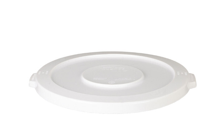 Royal Industries Huskee 3201WH Lid, for 32 gallon trash can, plastic, white, USDA, FDA, NSF, Made in USA
