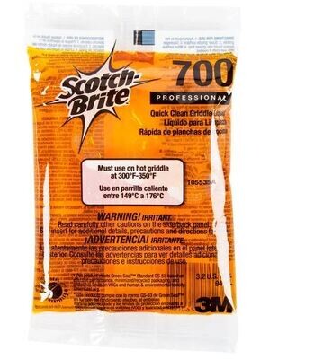 3M 700CC 7010385947 Scotch-Brite 3.2 oz. Liquid Griddle Quick Clean Packet - pack with 10