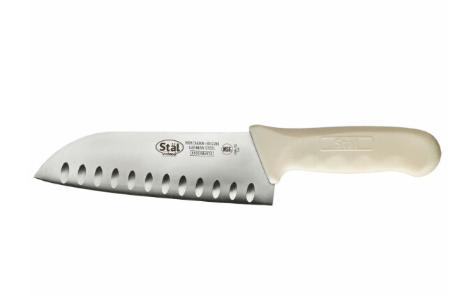 Winco KWP-70     Santoku Knife, 7&quot;, white handle