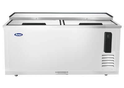 Atosa MBC65GR Bottle Cooler, 64.8&quot;W x 27.8&quot;D x 36.62&quot;H  locking sliding lids, digital temperature control, (4) epoxy coated partitions, includes bottle opener &amp; cap catcher