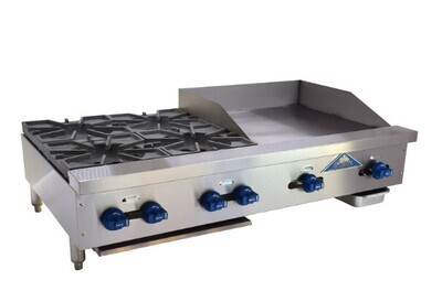 Comstock-Castle FHP48-24-2LB  Char-Broiler/Griddle Combination, countertop, gas, 48"  , 3/4" thick griddle plate
