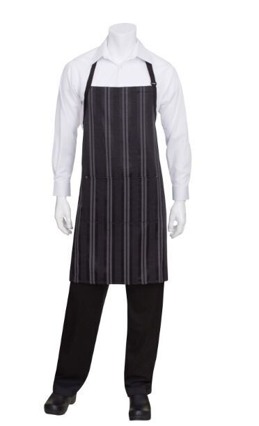 Chef Works AB024-BGY-0 Apron-URB-Bib Corvallis Black Burgundy