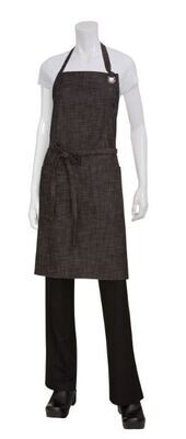 Chef Works ABXX052-BBG-0 Apron Bib Corvallis Black/Burgundy