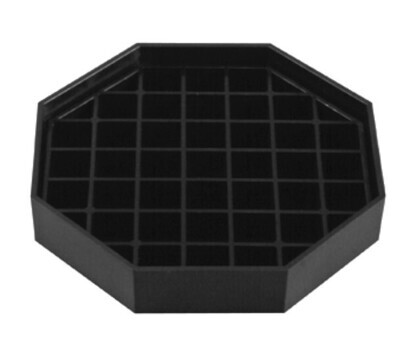 Winco CR-1440 Bar Maid, Drip Catcher, 6&quot; Trivet Style, Black Tray With Removable Black Grid