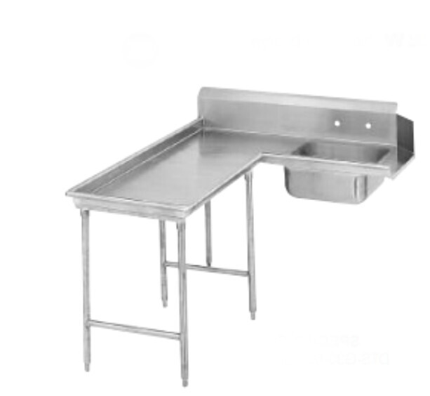 Klinger&#39;s Trading DTS3084L-ISLAND Island Soiled Dishtable, corner design, 59&quot; machine to corner