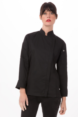 Chef Works BCWLZ005-XL Hartford Chef's Coat Women Long Sleeve, X-large