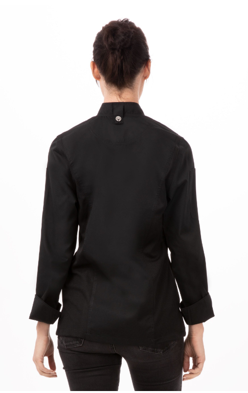 Chef Works BCWLZ005-XL Hartford Chef&#39;s Coat Women Long Sleeve, X-large