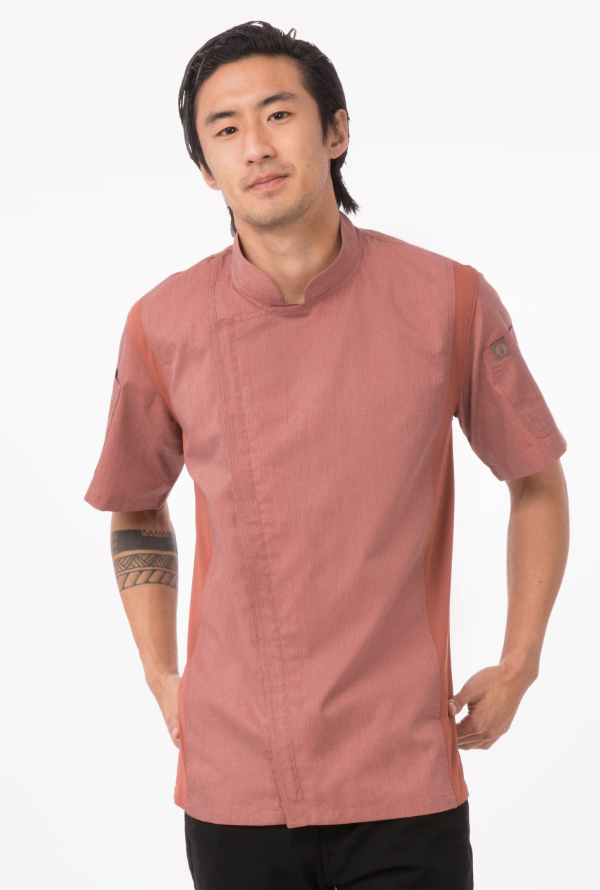 Chef Works BCSZ009-M Springfield Chef&#39;s Coat Short Sleeve,  Medium