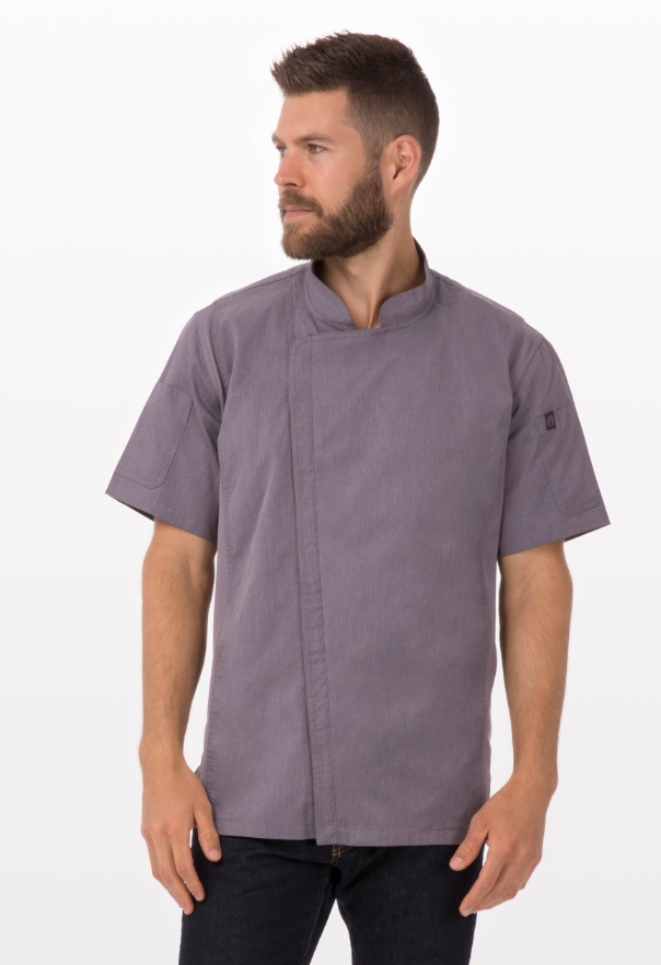 Chef Works BCSZ009-M Springfield Chef&#39;s Coat Short Sleeve,  Medium