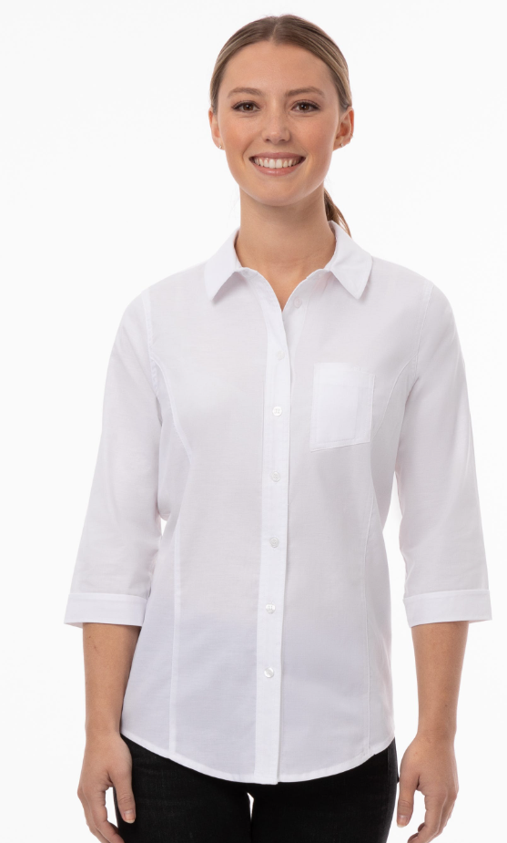 Chef Work SES01W Modern Oxford Classic Shirt