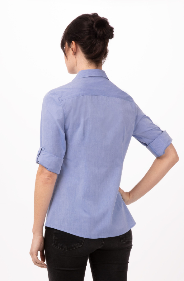 Chef Works SHC06W Modern Chambray Dress Shirt