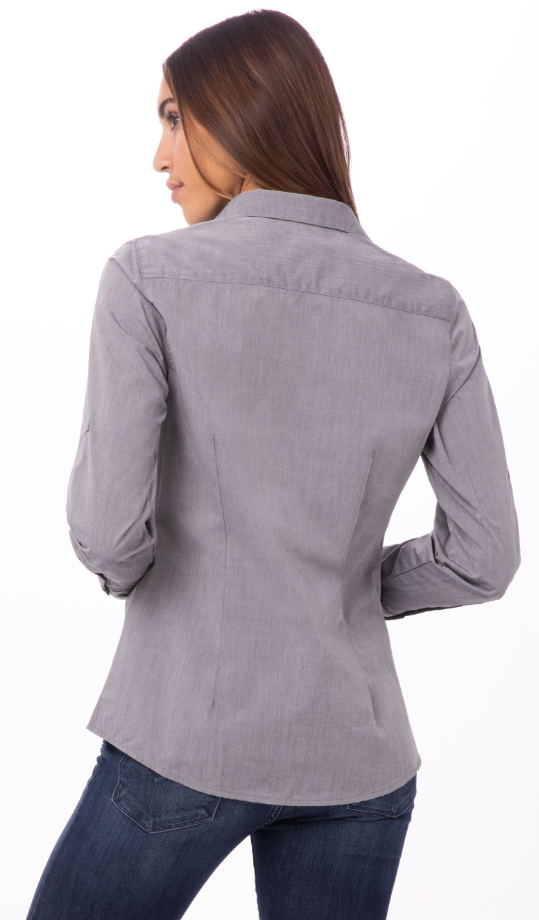 Chef Works SHC06W Modern Chambray Dress Shirt