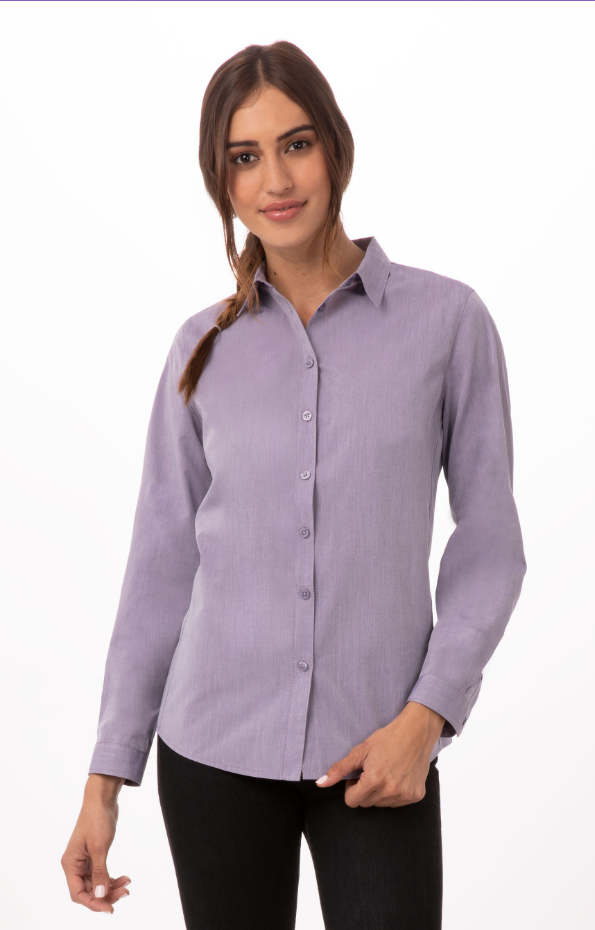 Chef Works SHC06W Modern Chambray Dress Shirt