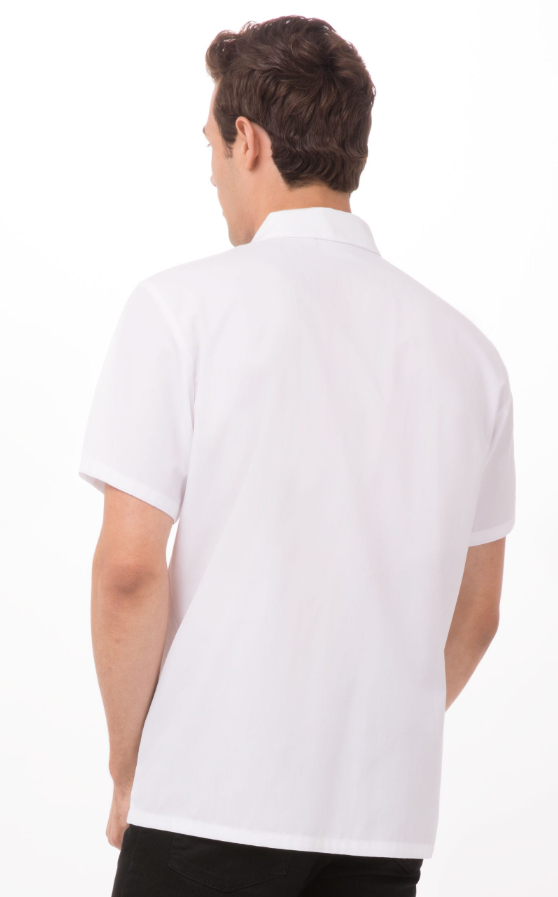 Chef Works KCBLBLK-L Utility Shirt Short Sleeve Large