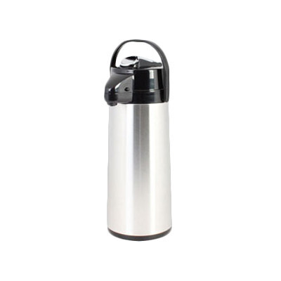 Thunder Group ASLS325 Airpot, Airpot, 2.5 liter (84 oz.), 8-1/4&quot; x 6-1/2&quot; x 15-1/3&quot;H, stainless steel lined, silver lever top, color beverage indicator tags, stainless steel, mirror-finish