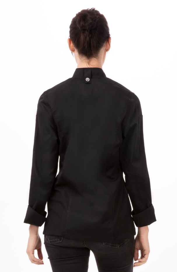 Chef Works BCWLZ005-L Hartford Chef&#39;s Coat Women Long Sleeve, Large