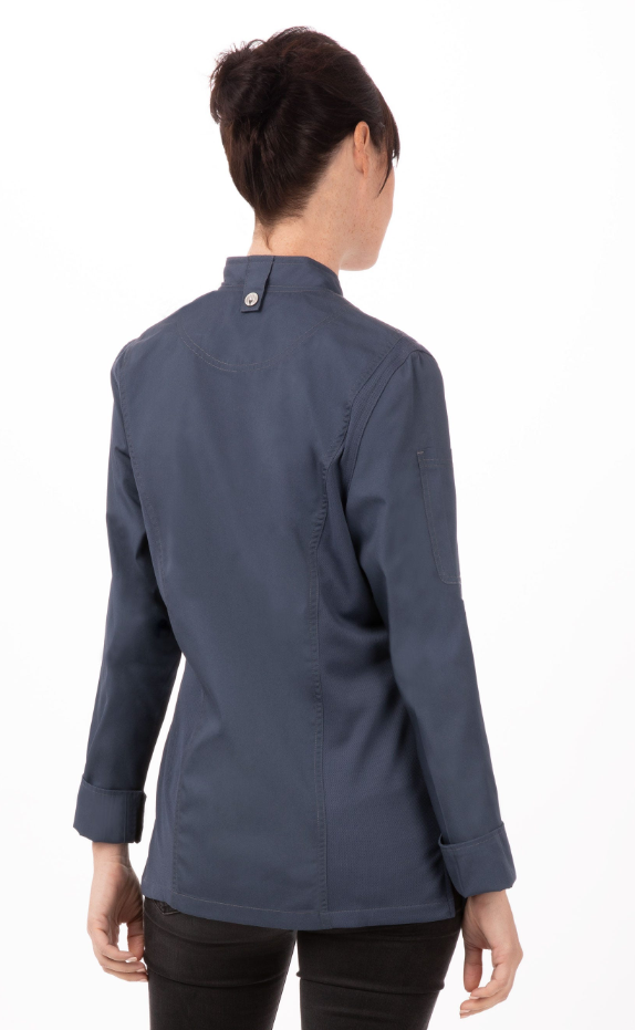 Chef Works BCWLZ005-M Hartford Chef&#39;s Coat Women Long Sleeve, Medium