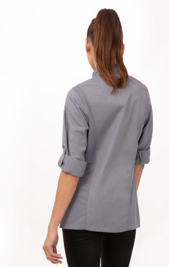 Chef Works BCWLZ005-S Hartford Chef Coat Women Long Sleeve, Small
