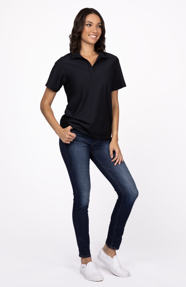 Chef Works Z650W Woman&#39;s Collared Polo Shirt
