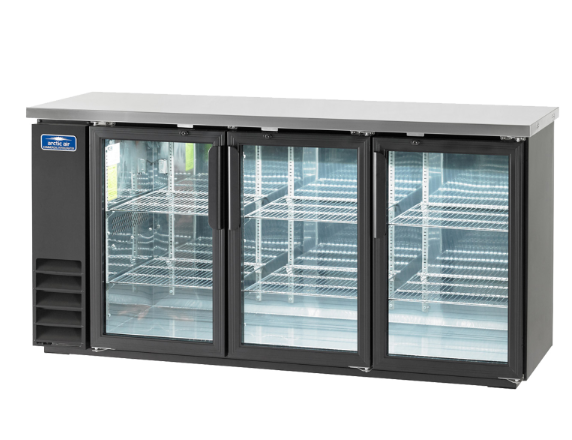 Arctic Air ABB72G Back Bar Refrigerator, Three Section, 73&quot;W