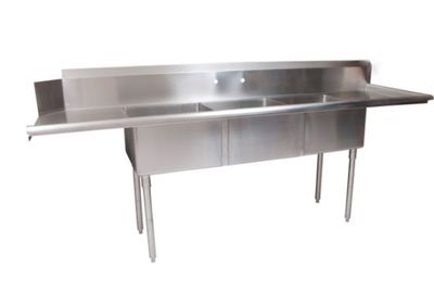 Klinger SDT32020DL-ACC Soiled Dishtable, 30-3/8"W x 100"D x 44"H, straight design, 18/304 stainless steel top with backsplash