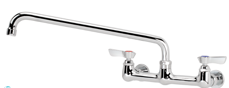 Krowne 12-814L  Silver Series Faucet, splash-mounted, 8&quot; centers, 14&quot; swing spout, quarter-turn ceramic cartridge valve, low lead compliant
