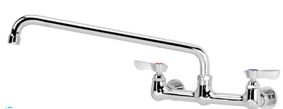 Krowne 12-814L  Silver Series Faucet, splash-mounted, 8" centers, 14" swing spout, quarter-turn ceramic cartridge valve, low lead compliant