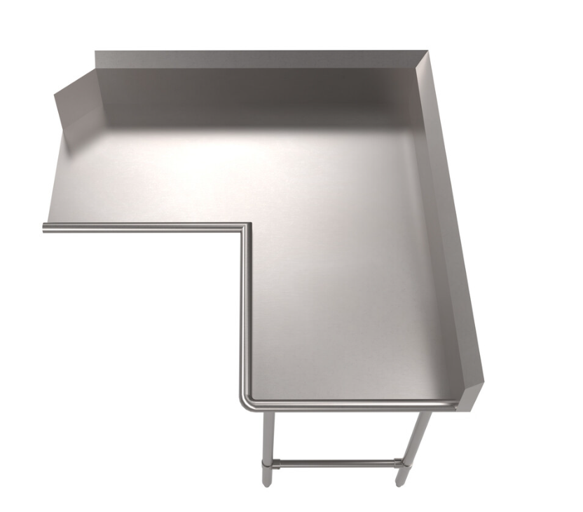 BK Resources  BKCDT6-C6072R 72&quot; Clean 16 Ga Right Side Corner Dish Tables