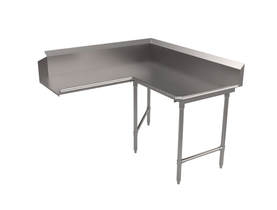 BK Resources  BKCDT6-C6072R 72&quot; Clean 16 Ga Right Side Corner Dish Tables