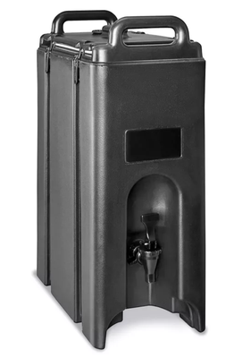 Cambro 500LCD110 Camtainers 4 3/4 Gallon Black Insulated Beverage Dispenser