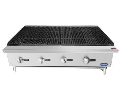 Atosa ATCB-48 CookRite Charbroiler, Natural gas, countertop, 48&quot;W x 27-3/5&quot;D x 15-1/5&quot;H (47.9&quot;W 20.2&quot;D cooking area), (4) stainless steel burners,