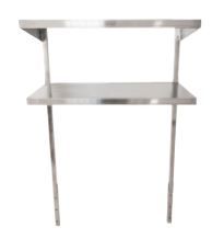 ATOSA MROS-2RE Overshelf, double, 27-3/5&quot;W x 14-1/10&quot;D x 47-2/5&quot;H, sound deadened, adjustable, 18/430 stainless steel, NSF