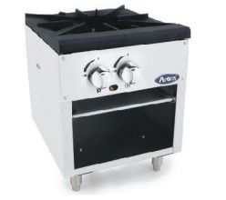 ATOSA ATSP‐18‐1 Stock Pot Stove, gas, (1) three‐ring cast iron burner, full width removable stainless steel drip pan, two manual controls operate inner &amp; outer rings independently, stainless steel sid