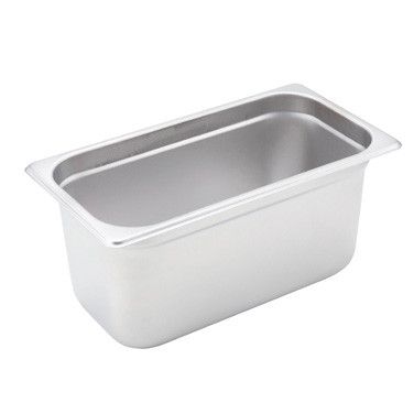 Winco SPJM-306  ASteam Table Pan, 1/3 size, 6-7/8&quot; x 12-3/4&quot; x 6&quot; deep, 24 gauge, anti-jamming, 18/8 stainless steel