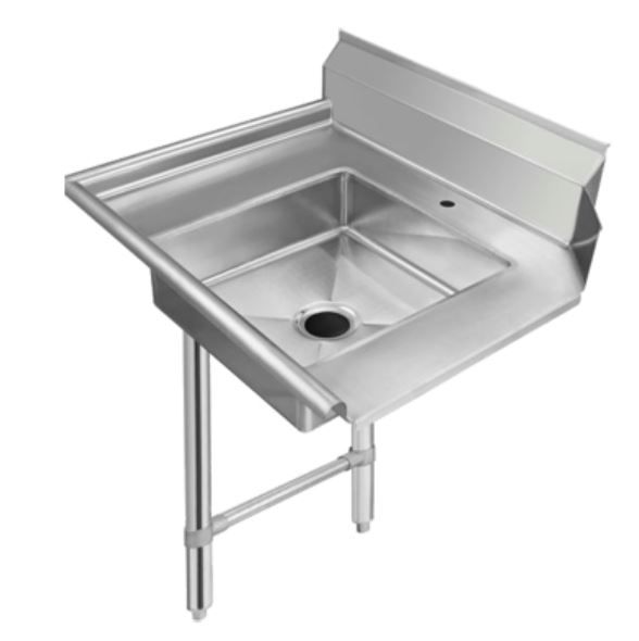 Klinger&#39;s SDT-48L Trading Soiled Dishtable, left-to-right operation, 48&quot;W x 30&quot;D, 16/304 stainless steel top,