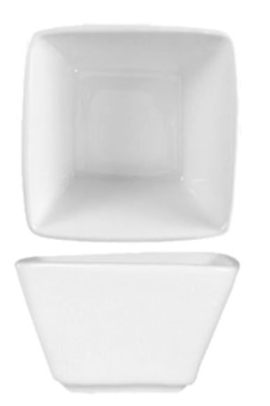 International Tableware EL-11 Fruit Bowl, 7-1/2 oz., 3-5/8&quot; x 3-5/8&quot; x 2-1/4&quot;H, square, fully vitrified, microwave &amp; dishwasher safe, lead free, porcelain,  - 3 Dozen
